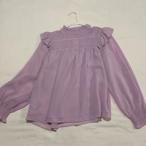Ann Taylor Flowy Top - NWT - light purple / pink